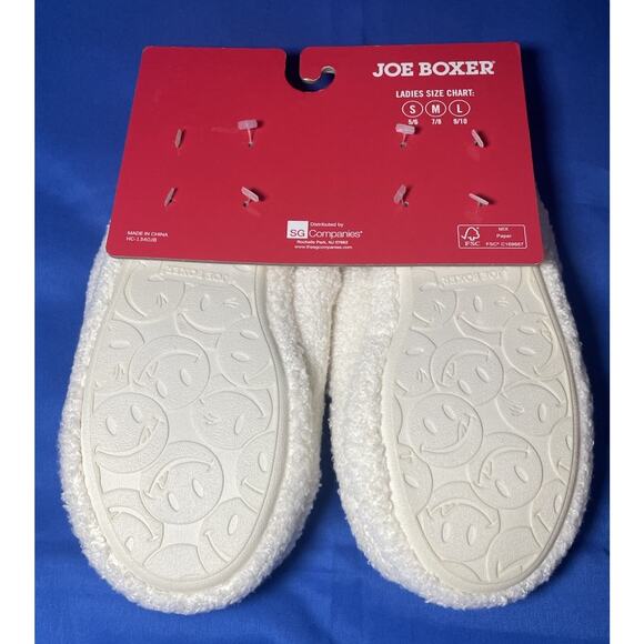 Joe Boxer Christmas Santa Clause Slide-on Slippers Womens Size Small (5-6) NWT - Picture 2 of 3